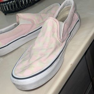 Pink checkered vans